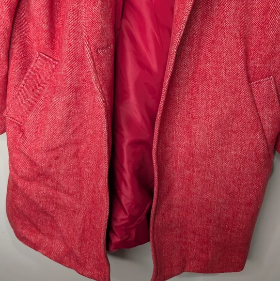 ❤️ APT. 9 Red Herringbone Wool-Blend Coat — Size XXL - Picture 5 of 7